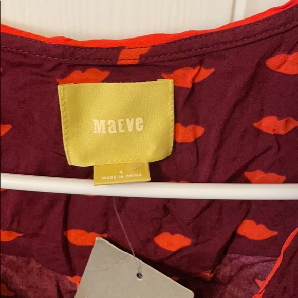 Anthropologie sleeveless top size 4 cute lips - Picture 2 of 3